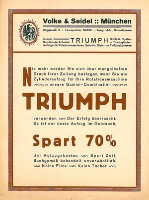 Advertising flyer from Volke and Seidel