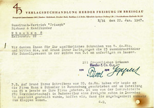 Bestellung mit Gewebebeschaffung