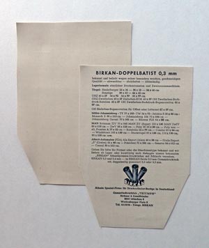 Sample of BIRKAN Double batiste