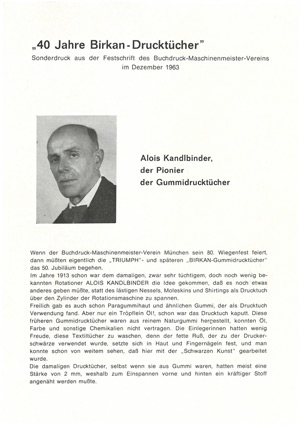 Special publication about Alois Kandlbinder