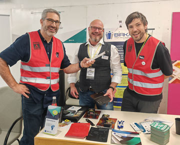 BIRKAN-Stand in der Druckerei Wiesendanger